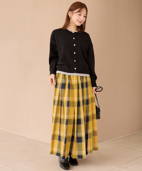 LAVEANGE（ラビアンジェ）の「【洗える】レイヤード風カーデライクトップス（ニット/セーター・レディース・ブラック/チャコールグレー/ブラウン・F/4L/3L）」の19枚目の写真