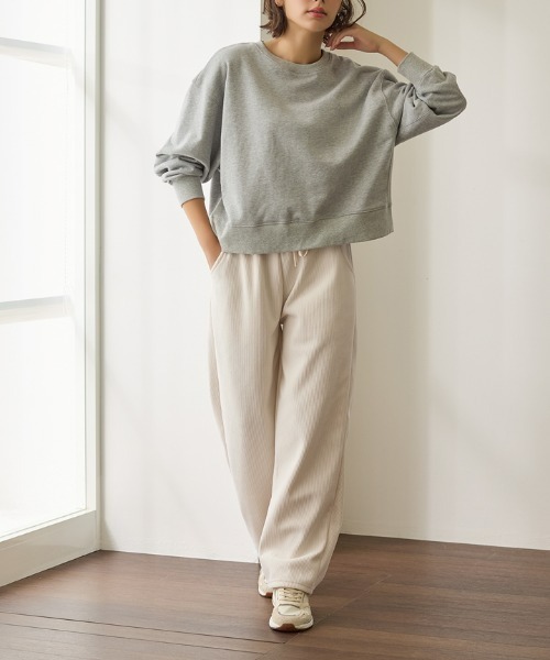 Tuche(トゥシェ)の「Tuche/トゥシェ ワイドパンツ 裏起毛 ストレッチ(その他パンツ・レディース・オフホワイト/チャコールグレー・MEDIUM/LARGE)」の14枚目の写真