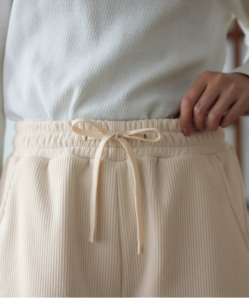 Tuche(トゥシェ)の「Tuche/トゥシェ ワイドパンツ 裏起毛 ストレッチ(その他パンツ・レディース・オフホワイト/チャコールグレー・MEDIUM/LARGE)」の8枚目の写真