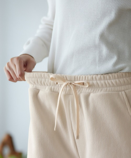 Tuche(トゥシェ)の「Tuche/トゥシェ ワイドパンツ 裏起毛 ストレッチ(その他パンツ・レディース・オフホワイト/チャコールグレー・MEDIUM/LARGE)」の9枚目の写真