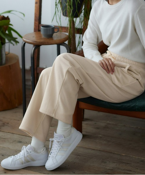 Tuche(トゥシェ)の「Tuche/トゥシェ ワイドパンツ 裏起毛 ストレッチ(その他パンツ・レディース・オフホワイト/チャコールグレー・MEDIUM/LARGE)」の11枚目の写真