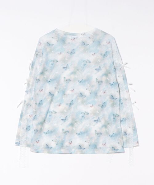 Mayree（メイリー）の「【Mayree】 蝶々 リボン シアートップス（Tシャツ/カットソー・レディース・ホワイト・SMALL/MEDIUM/LARGE）」の2枚目の写真