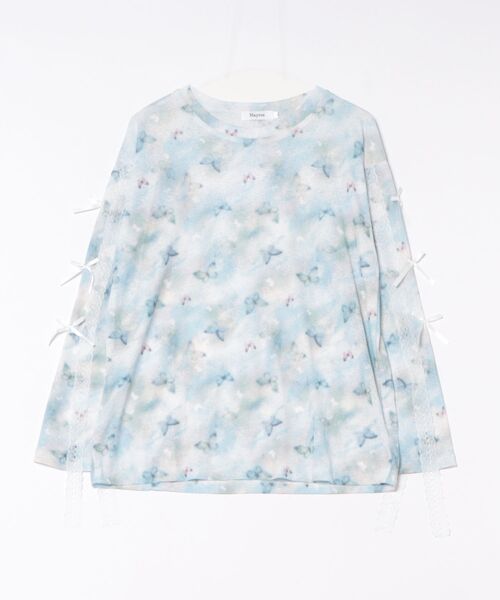 Mayree(メイリー)の「【Mayree】 蝶々 リボン シアートップス(Tシャツ/カットソー・レディース・ホワイト・SMALL/MEDIUM/LARGE)」の6枚目の写真