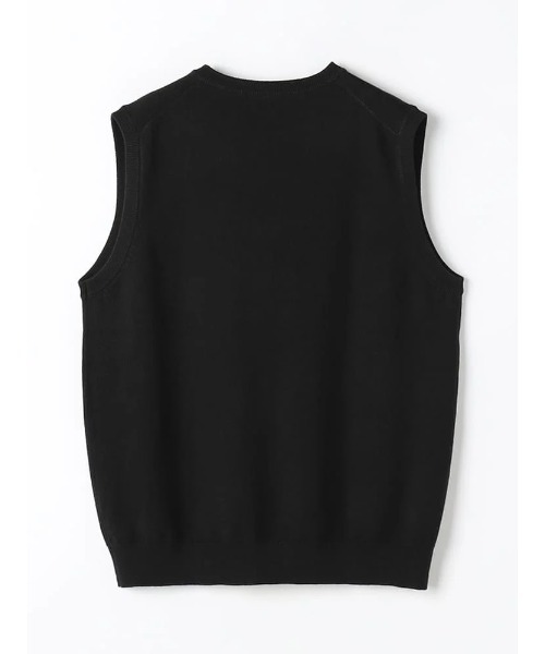 TRANS CONTINENTS(トランスコンチネンツ)の「TRANS CONTINENTS BIZニット Vネックベスト ブラック/グレー/ネイビー(ベスト・メンズ・チャコールグレー/ネイビー/ブラック・L/M/LL)」の5枚目の写真