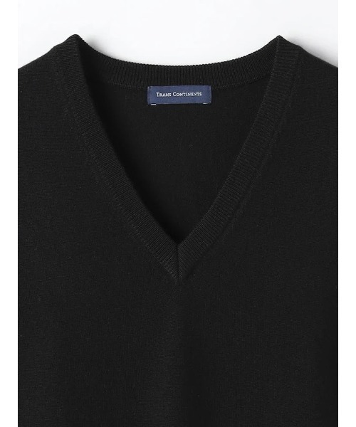 TRANS CONTINENTS(トランスコンチネンツ)の「TRANS CONTINENTS BIZニット Vネックベスト ブラック/グレー/ネイビー(ベスト・メンズ・チャコールグレー/ネイビー/ブラック・L/M/LL)」の6枚目の写真