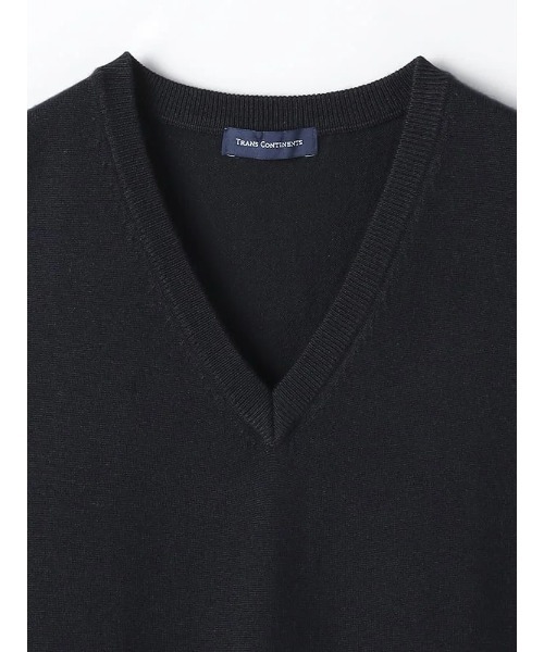 TRANS CONTINENTS(トランスコンチネンツ)の「TRANS CONTINENTS BIZニット Vネックベスト ブラック/グレー/ネイビー(ベスト・メンズ・チャコールグレー/ネイビー/ブラック・L/M/LL)」の18枚目の写真