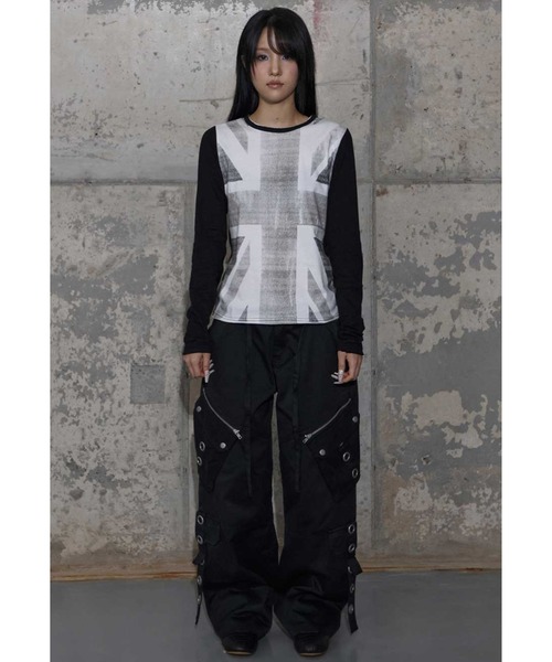 FANCY CLUB(ファンシークラブ)の「A'GEM/9 × .kom 『FANCY CLUB/ファンシークラブ』 DETACHABLE CARGO STRAP PANTS/カーゴ ストラップ パンツ(カーゴパンツ・レディース・ブラック/ベージュ・M)」の8枚目の写真