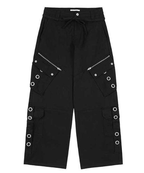 FANCY CLUB(ファンシークラブ)の「A'GEM/9 × .kom 『FANCY CLUB/ファンシークラブ』 DETACHABLE CARGO STRAP PANTS/カーゴ ストラップ パンツ(カーゴパンツ・レディース・ブラック/ベージュ・M)」の16枚目の写真