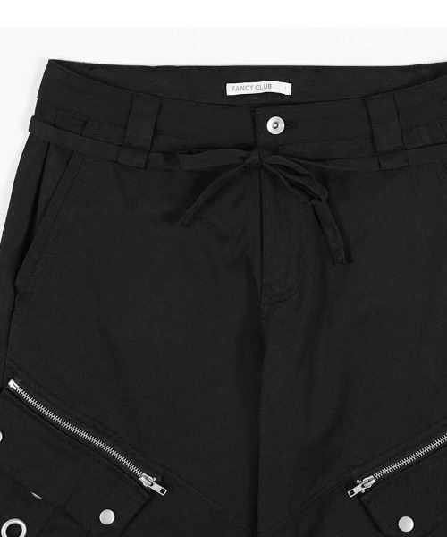 FANCY CLUB(ファンシークラブ)の「A'GEM/9 × .kom 『FANCY CLUB/ファンシークラブ』 DETACHABLE CARGO STRAP PANTS/カーゴ ストラップ パンツ(カーゴパンツ・レディース・ブラック/ベージュ・M)」の18枚目の写真