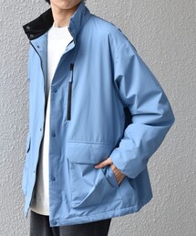 SHIPS any:〈撥水/防風等〉多機能 中綿 2トーン スタンド ブルゾン 25AW◇