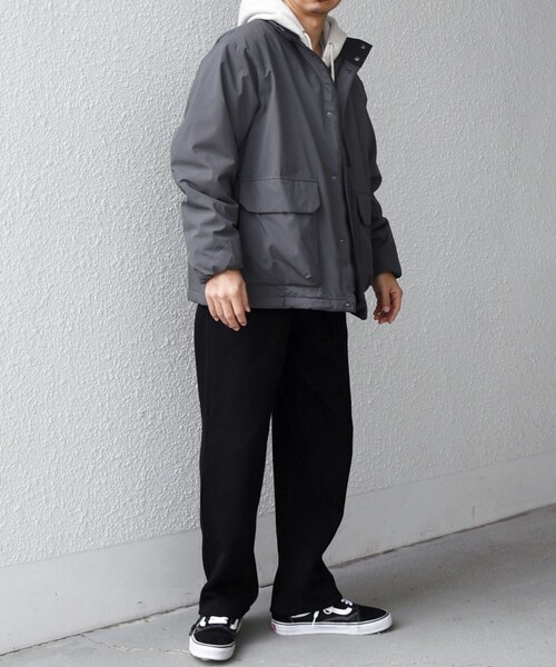 セール】SHIPS any:〈撥水/防風等〉多機能 中綿 2トーン スタンド