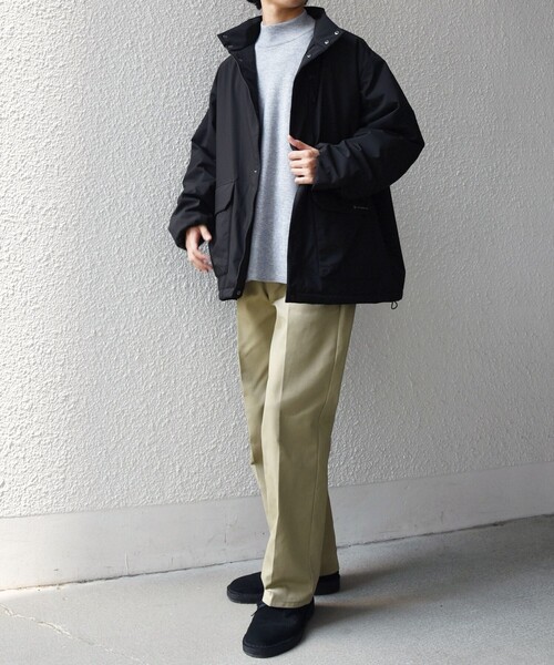 セール】SHIPS any:〈撥水/防風等〉多機能 中綿 2トーン スタンド