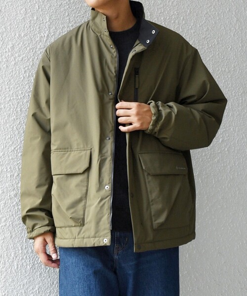 ★本日限定価格★完売品！Apart by 撥水加工付きスタンドブルゾン ベージュ セール】SHIPS any:〈撥水/防風等〉多機能 中綿 2トーン