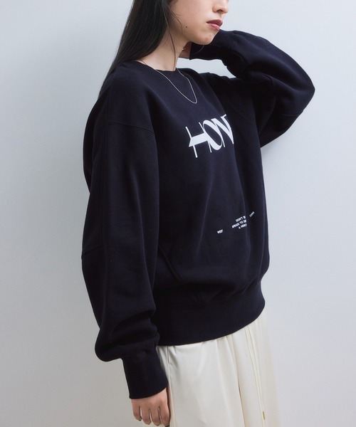 ADAM ET ROPE'(アダムエロペ)の「【WEB限定】フロッキーロゴスウェット(スウェット・レディース・オフホワイト/キャメル/ネイビー・FREE)」の9枚目の写真