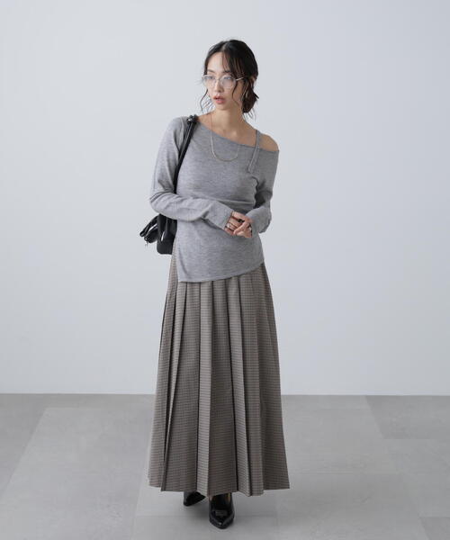 FREE'S MART（フリーズマート）の「◆プリーツロングスカート（スカート・レディース・ベージュ系その他/グレー・SMALL/MEDIUM）」の9枚目の写真