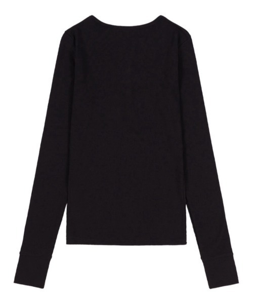 FANCY CLUB（ファンシークラブ）の「【FANCY CLUB】SNAP LETTERING LONG SLEEVE / 【ファンシークラブ】スナップレタリング長袖Ｔシャツ（Tシャツ/カットソー・レディース・ブラック・ONE SIZE）」の5枚目の写真