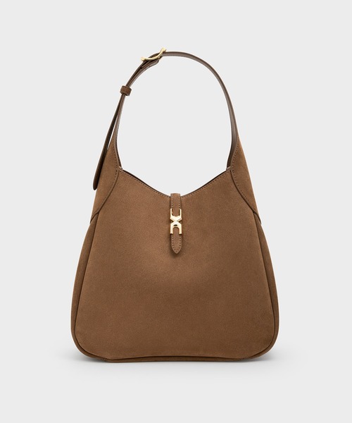 CHARLES & KEITH(チャールズ & キース)の「Adalyn アダリン ホーボーバッグ(ショルダーバッグ・レディース・モカ/レディッシュグレー・L)」の12枚目の写真