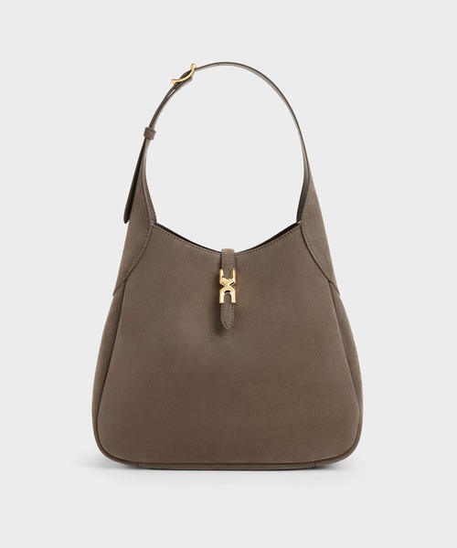 CHARLES & KEITH(チャールズ & キース)の「Adalyn アダリン ホーボーバッグ(ショルダーバッグ・レディース・モカ/レディッシュグレー・L)」の15枚目の写真