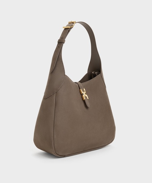 CHARLES & KEITH(チャールズ & キース)の「Adalyn アダリン ホーボーバッグ(ショルダーバッグ・レディース・モカ/レディッシュグレー・L)」の16枚目の写真