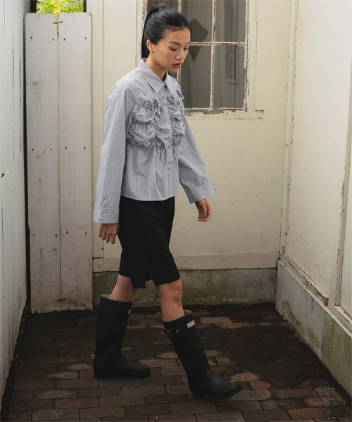 miette(ミエット)の「ダブルボタンギャザーデザインブラウス(シャツ/ブラウス・レディース・ブラック系その他/オフホワイト/チェック・M/S)」の14枚目の写真
