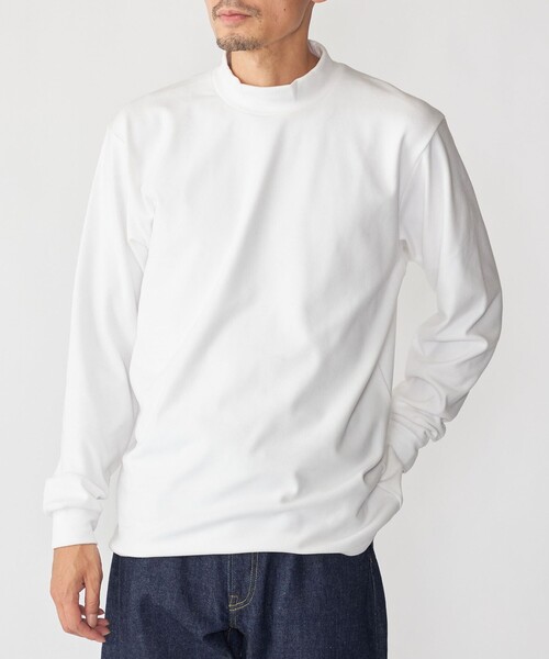 SHIPS(シップス)の「SHIPS: ソフト スムース ロングスリーブ(Tシャツ/カットソー・メンズ・ネイビー/ライトグレー/ブラック/オフホワイト・SMALL/MEDIUM/LARGE/X-LARGE)」の2枚目の写真
