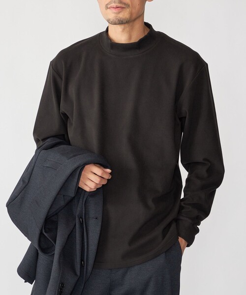 SHIPS(シップス)の「SHIPS: ソフト スムース ロングスリーブ(Tシャツ/カットソー・メンズ・ネイビー/ライトグレー/ブラック/オフホワイト・SMALL/MEDIUM/LARGE/X-LARGE)」の1枚目の写真