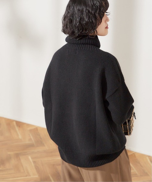 ISLAND TIDES（アイランドタイド）の「《追加》【ISLAND TIDES/アイランドタイド】ラムズウールタートルネック（ニット/セーター・レディース・ブラック/ブラウン/レッド・34）」の8枚目の写真