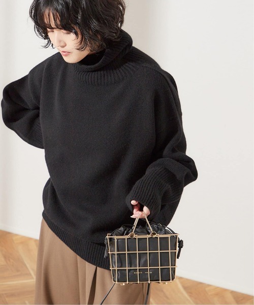 ISLAND TIDES（アイランドタイド）の「《追加》【ISLAND TIDES/アイランドタイド】ラムズウールタートルネック（ニット/セーター・レディース・ブラック/ブラウン/レッド・34）」の10枚目の写真