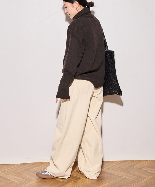 ISLAND TIDES（アイランドタイド）の「《追加》【ISLAND TIDES/アイランドタイド】ラムズウールタートルネック（ニット/セーター・レディース・ブラック/ブラウン/レッド・34）」の12枚目の写真