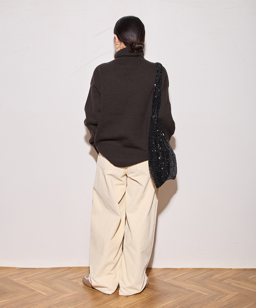 ISLAND TIDES（アイランドタイド）の「《追加》【ISLAND TIDES/アイランドタイド】ラムズウールタートルネック（ニット/セーター・レディース・ブラック/ブラウン/レッド・34）」の13枚目の写真