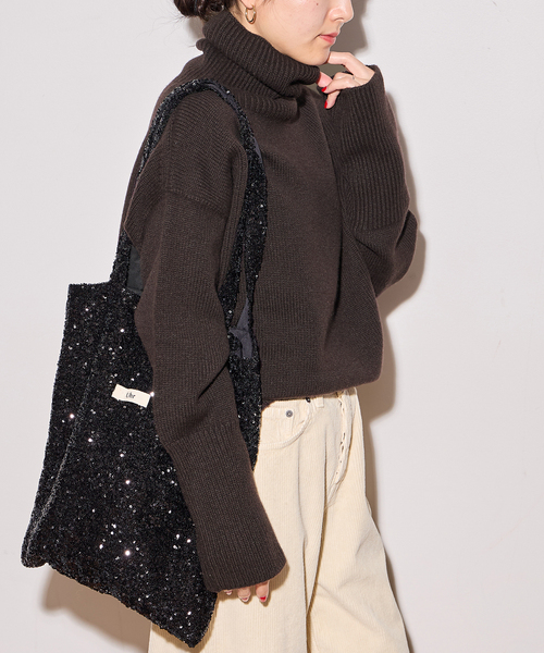 ISLAND TIDES（アイランドタイド）の「《追加》【ISLAND TIDES/アイランドタイド】ラムズウールタートルネック（ニット/セーター・レディース・ブラック/ブラウン/レッド・34）」の15枚目の写真