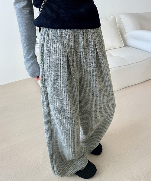 Miniministore(ミニミニストア)の「ワイドパンツ レディース(スウェットパンツ・レディース・ブラック/ベージュ/グリーン/スモークピンク・L/M)」の5枚目の写真
