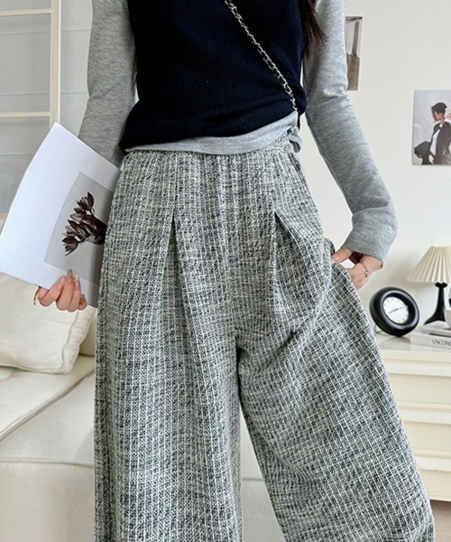 Miniministore(ミニミニストア)の「ワイドパンツ レディース(スウェットパンツ・レディース・ブラック/ベージュ/グリーン/スモークピンク・L/M)」の8枚目の写真