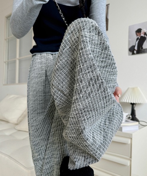 Miniministore(ミニミニストア)の「ワイドパンツ レディース(スウェットパンツ・レディース・ブラック/ベージュ/グリーン/スモークピンク・L/M)」の9枚目の写真