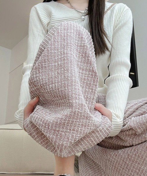 Miniministore(ミニミニストア)の「ワイドパンツ レディース(スウェットパンツ・レディース・ブラック/ベージュ/グリーン/スモークピンク・L/M)」の17枚目の写真