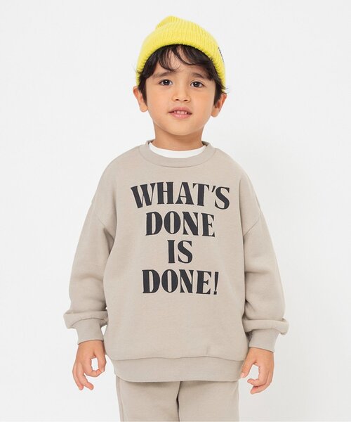 BREEZE（ブリーズ）の「【WEB限定/あったか】裏起毛ロゴトレーナー_ジュニア対応（スウェット・キッズ・ブラック/サックスブルー/ピンク/ベージュ/イエロー/パープル/チャコール/ミント・90/100/110/120/130/140/150/160）」の3枚目の写真