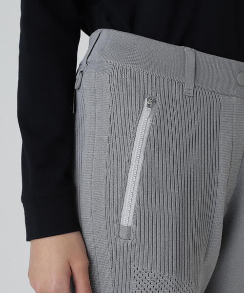 パーリーゲイツ　ポリエステル　薄ニット 10G天竺ボーダー柄モックネックニットプルオーバー | PEARLY GATES