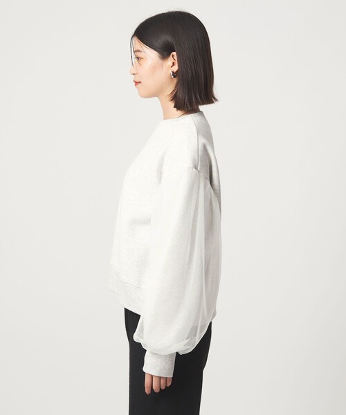 green label relaxing(グリーンレーベルリラクシング)の「【WEB限定】<at ease>チュール ドッキング スウェット プルオーバー(スウェット・レディース・ブラック/ライトグレー・FREE)」の13枚目の写真