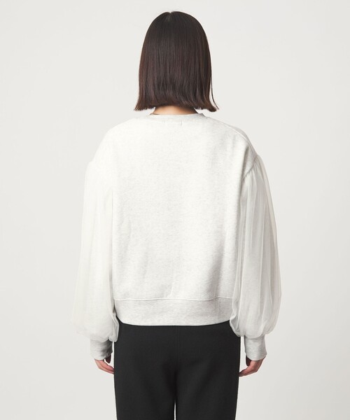 green label relaxing(グリーンレーベルリラクシング)の「【WEB限定】<at ease>チュール ドッキング スウェット プルオーバー(スウェット・レディース・ブラック/ライトグレー・FREE)」の14枚目の写真