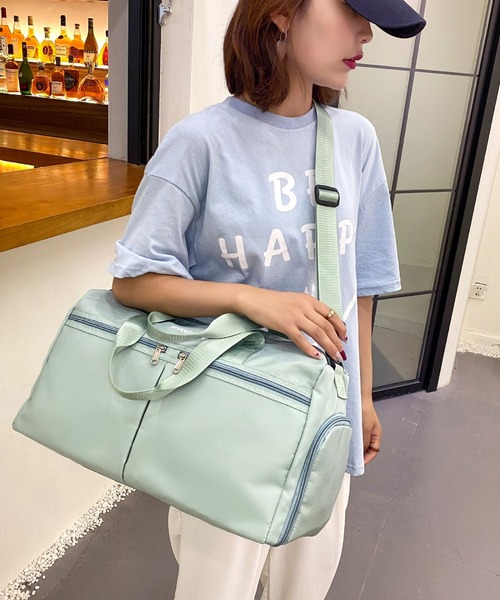 BACKYARD FAMILY(バックヤードファミリー)の「ボストンバッグ シューズ収納 xlbg9994(ボストンバッグ・レディース・ピンク/ブラック/ライトグリーン/パープル・FREE)」の19枚目の写真