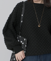 イエナ IENA 17AW カットソー ニット クルーネック リブ ウール 長袖 紫 パープル /RI10 IENA（イエナ）の「RIB クルーネックプルオーバー◇（ニット&frasl;セーター