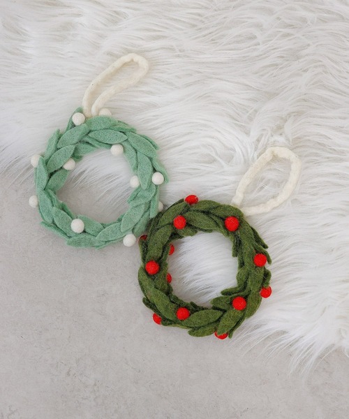 季節のフェルトリース✽専用 小さなお月見リース＊フェルト | iichi 日々の暮らしを心地よくする