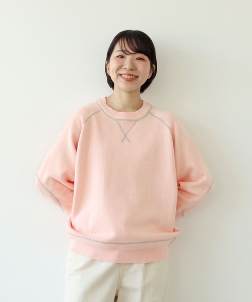 PAR ICI（パーリッシィ）の「【WEB別注カラー】カシミア混コットン ラグランプルオーバー（ニット/セーター・レディース・グレー/アイボリー/ブラック/ピンク/レッド・FREE）」の5枚目の写真