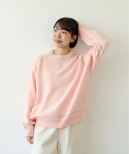 PAR ICI（パーリッシィ）の「【WEB別注カラー】カシミア混コットン ラグランプルオーバー（ニット/セーター・レディース・グレー/アイボリー/ブラック/ピンク/レッド・FREE）」の10枚目の写真