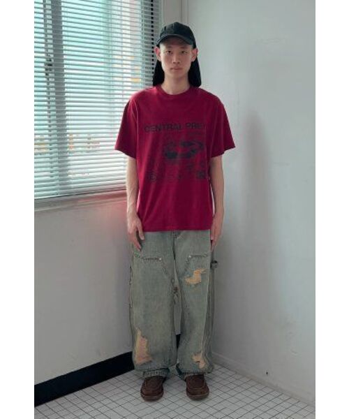 Millo Archive（ミロ アーカイブ）の「セントラルフレイTシャツ【ディープレッド】（Tシャツ/カットソー・メンズ・その他・MEDIUM/LARGE/X-LARGE）」の9枚目の写真