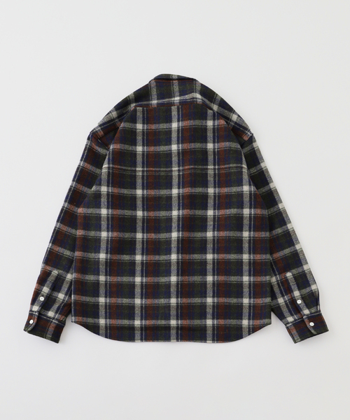 Whimsy（ウィムジー）の「Whimsy / ウィムジー HEAVY WOOL FLANNEL SHIRT（シャツ/ブラウス・メンズ・ネイビー・LARGE/MEDIUM）」の2枚目の写真