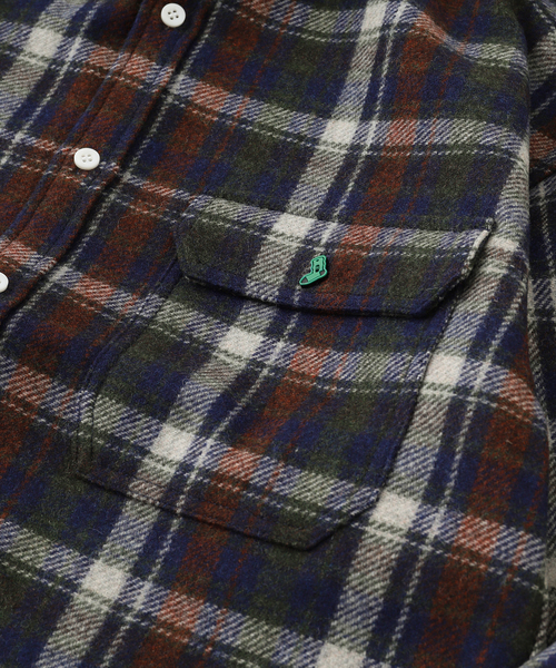 Whimsy（ウィムジー）の「Whimsy / ウィムジー HEAVY WOOL FLANNEL SHIRT（シャツ/ブラウス・メンズ・ネイビー・LARGE/MEDIUM）」の4枚目の写真