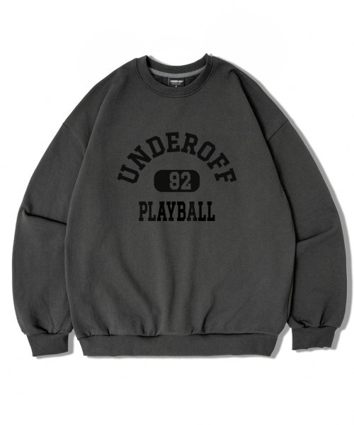 UNDEROFF(アンダーオフ)の「アセンティックリラックスドプレイボールマンツーマンスウェットネイビーホワイト(スウェット・レディース・ネイビー・SMALL/MEDIUM/LARGE/X-LARGE)」の4枚目の写真