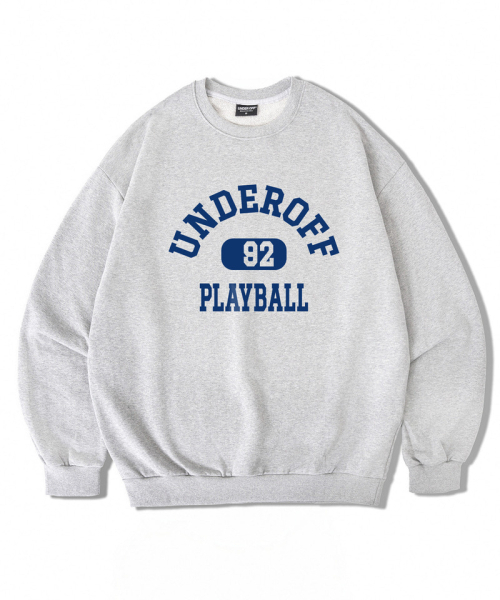 UNDEROFF(アンダーオフ)の「アセンティックリラックスドプレイボールマンツーマンスウェットネイビーホワイト(スウェット・レディース・ネイビー・SMALL/MEDIUM/LARGE/X-LARGE)」の6枚目の写真