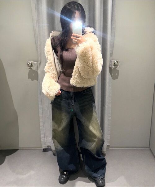 MUSINSA STANDARD（ムシンサスタンダード）の「ビッグブラシワイドデニムパンツ[イエローディープインディゴ]（デニムパンツ・メンズ・その他・30/31/33/26/27/28/40/38/42/36/34/32/29）」の10枚目の写真